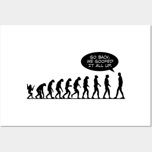 Evolution Goofed Posters and Art